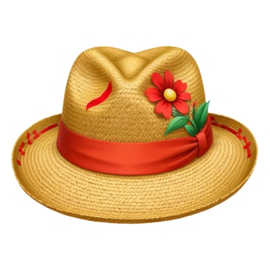 straw hat from one piece sticker