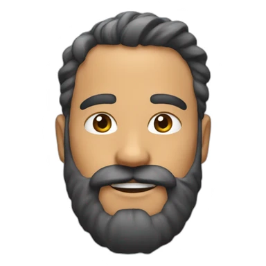 Diseña un emoji como 😃 pero con barba roja sticker