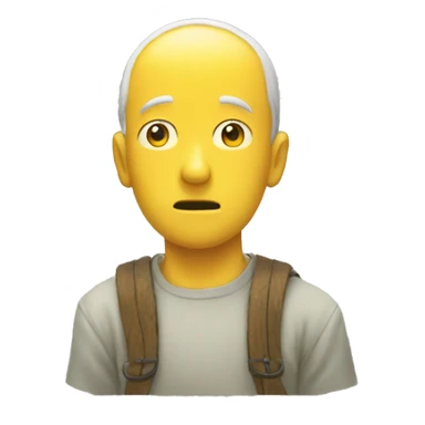 yellow head of ghibli character sticker
