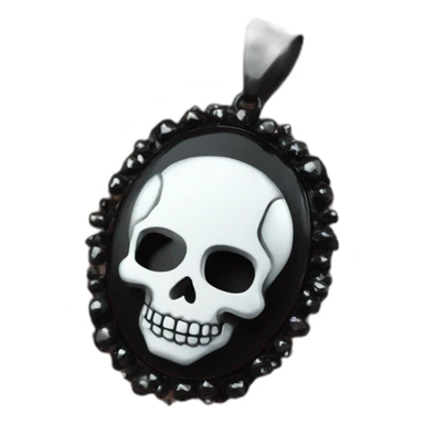 skull goth jewelry sticker
