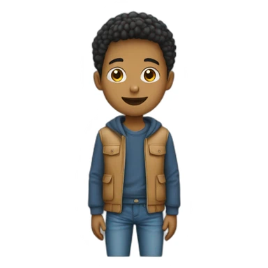 Un garçon qui a un bobo dans les jous sticker