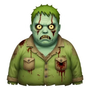 Fat zombie sticker