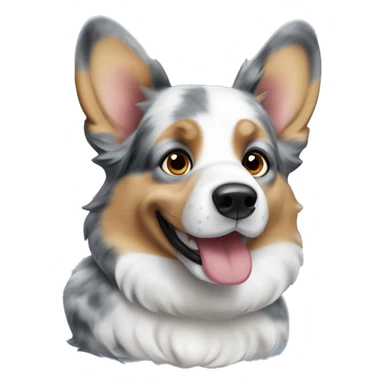 Blue Merle corgi sticker