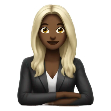 white woman with long dark hair working at a bar sticker