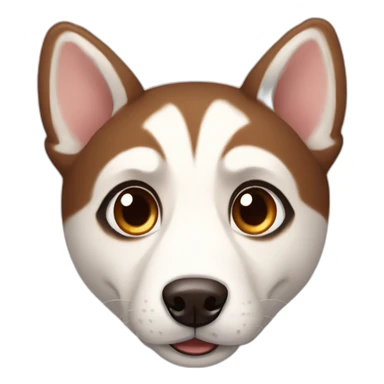 Dog Disney brown with white husky with with eyes sticker