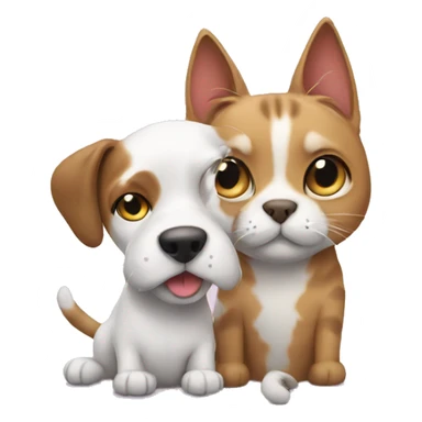 cat with a dog sticker