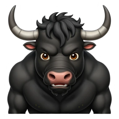 Black bull sticker