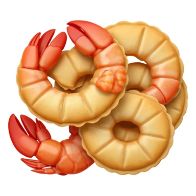 Shrimp cracker sticker