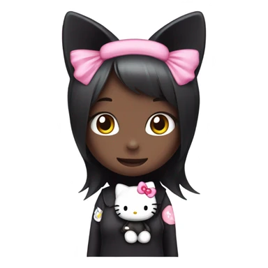Hello kitty with kuromi sticker