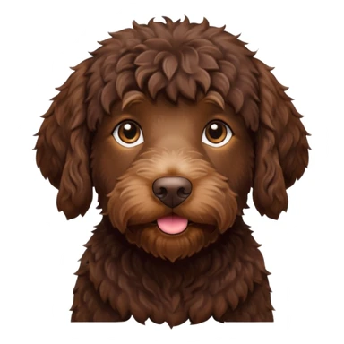 Chocolate labradoodle sticker