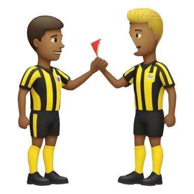 yellow referee giving a red card sticker
