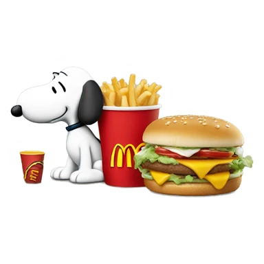 Snoopy eating McDonald’s  sticker