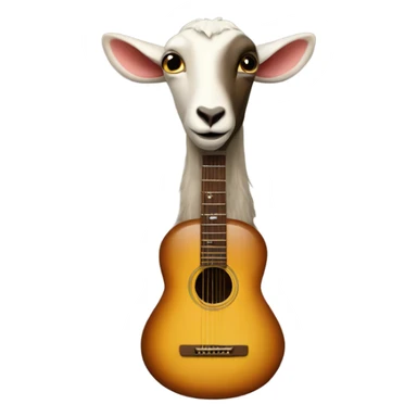 Guitar with a goat head sticker