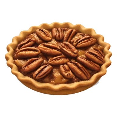A cute, happy pecan pie sticker