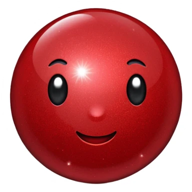 glitter bolinha vermelha pequena sticker