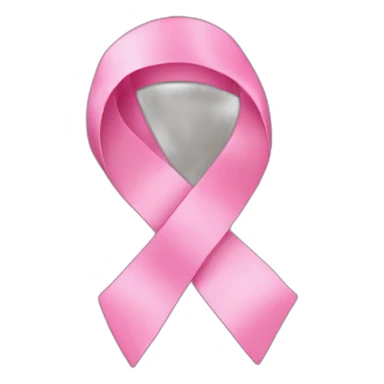 Pink ribbon cancer sticker
