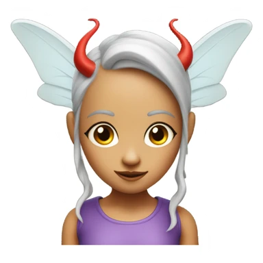 Pixie with devil horns  sticker