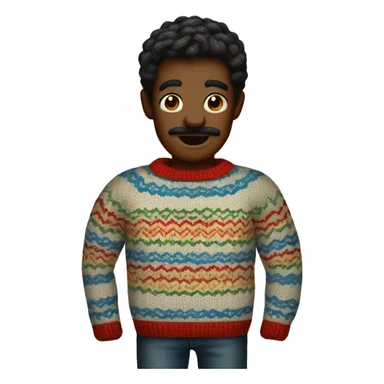 knitted vintage sweater sticker