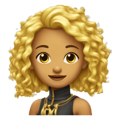 cabelo amarelo ate os ombros cor de pele beji menina com um golden olhos escuros com camizeta lilaz com um iphad lilaz sticker