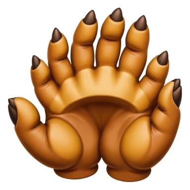 two hands shaking, one is a bear claw sticker