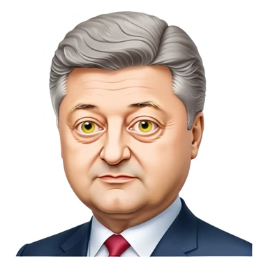 Photorealistic ex President of Ukraine Petro Poroshenko sticker