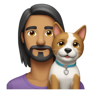 Perro peleandose con un gato sticker