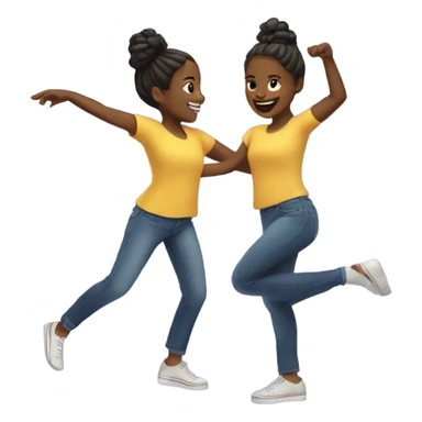 Two 17 years girls are dancing  sticker
