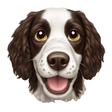 Springer spaniel crazy face sticker