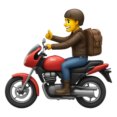 Man on motorbike  sticker