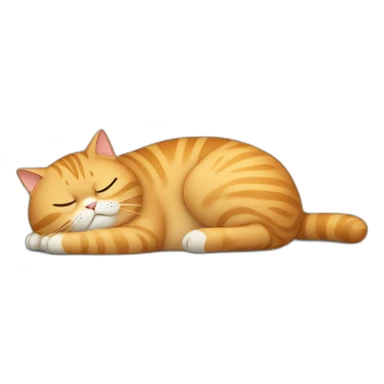 A fat cat laying on the back sticker