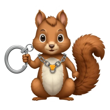 Squirrel in handcuffs, arrested sticker
