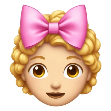 Pink bow sticker