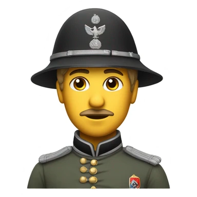 german soldier with a pickelhaube  sticker