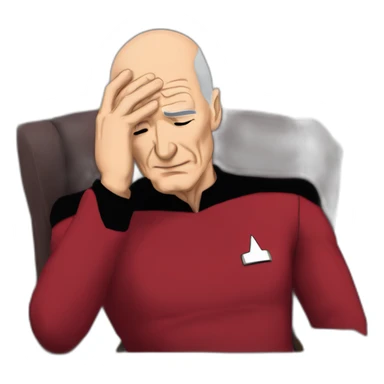 Captain Picard facepalm sticker