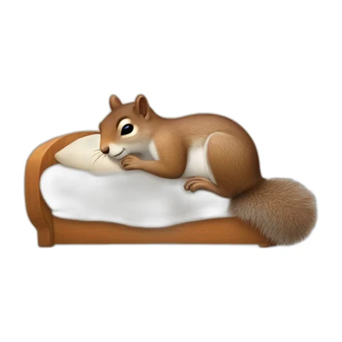 the squirrel is sleeping sticker