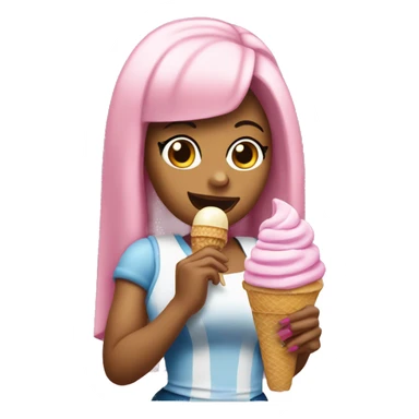 Nicki Minaj holding ice cream sticker