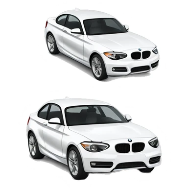 White bmw 118 sticker