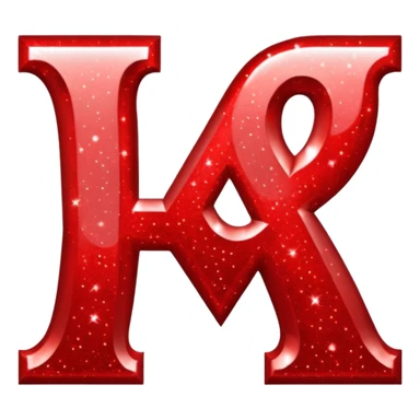 The word fox in red sparkly letters sticker