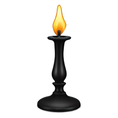 Black Candlestick with candle sticker