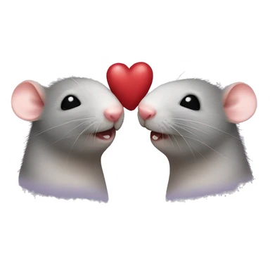 two rats kissing inside a sock sticker