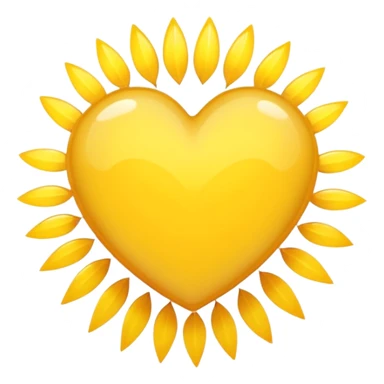 yellow heart with a sunburst pattern sticker