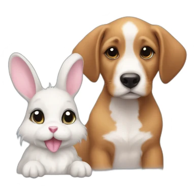 Duck bunny and havenese puppy sticker