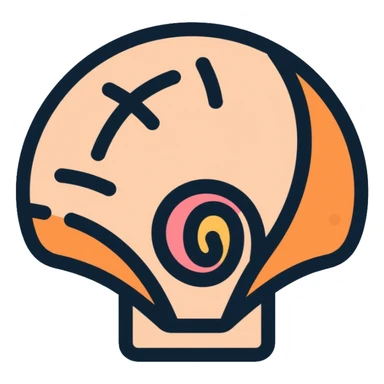 spiral seashell sticker