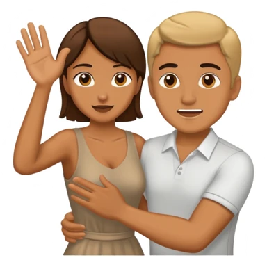 woman slapping man sticker