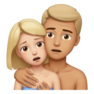 Girl being choked by a guy sticker