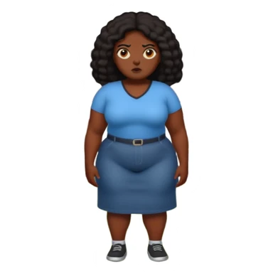 creepy weird super sized black women doing a yard stare sticker