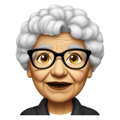 My grandma as a gangster sticker