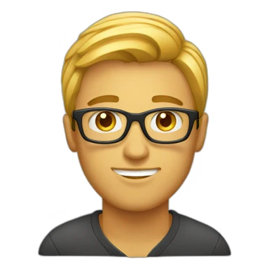 male copywriter sticker