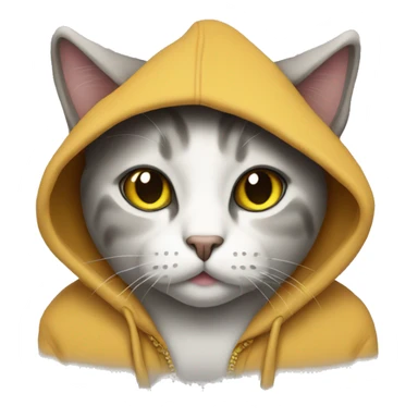 Cat with a hoodie sticker