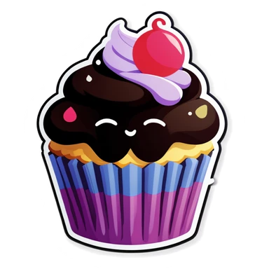 Sleepy cupcake  sticker